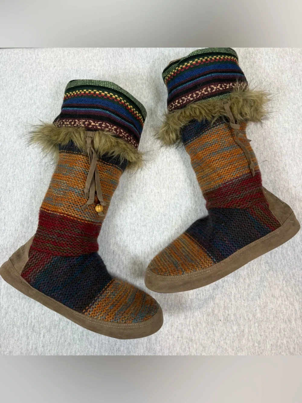 Muks Luks‎ Aztec Southwestern Sweater Boots 🧶